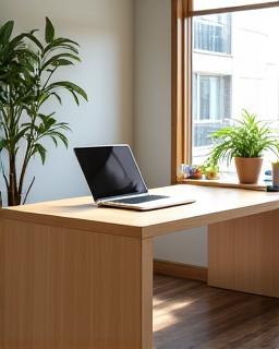 Ergonomischer Schreibtisch aus Ahornholz
